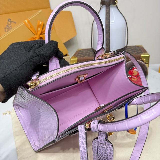 Louis vuitton original crocodile calfskin city steamer mm bag M84672 pink