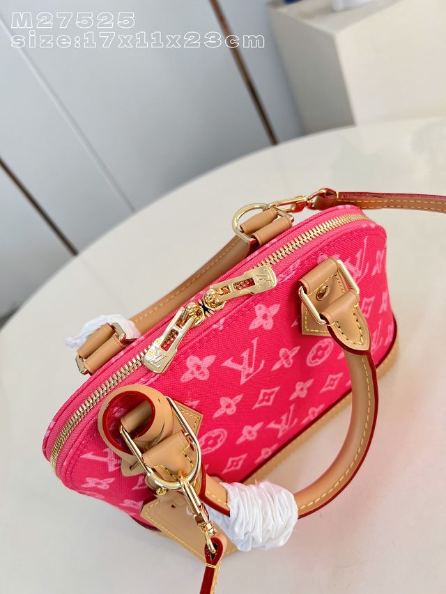 Louis vuitton original monogram canvas alma BB M28272 rose red