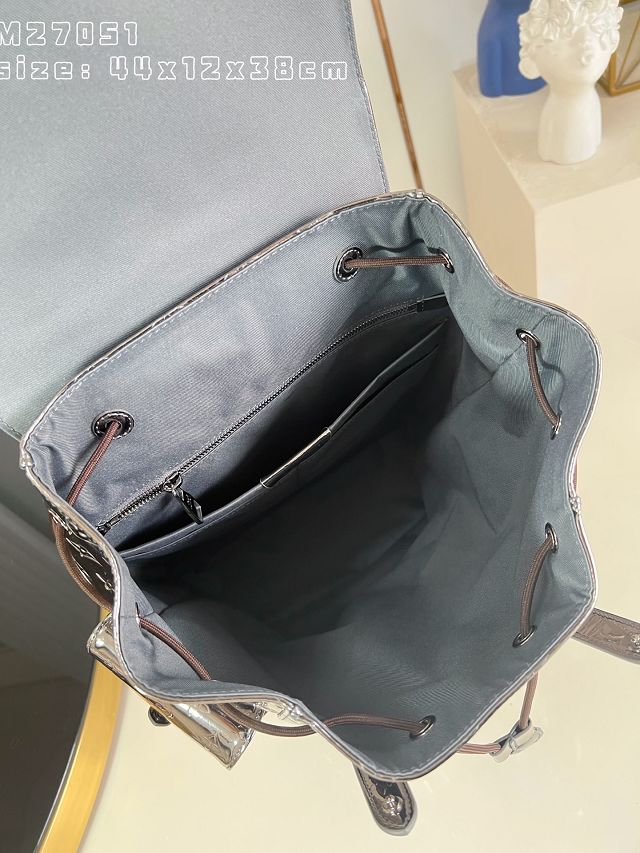 Louis vuitton monogram miroir christopher MM backpack M27051 silver