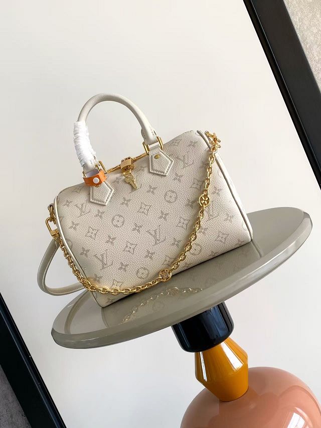 Louis vuitton original calfskin speedy 25 M26690 creme
