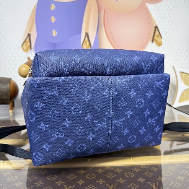 Louis vuitton original monogram canvas discovery backpack M26942 blue