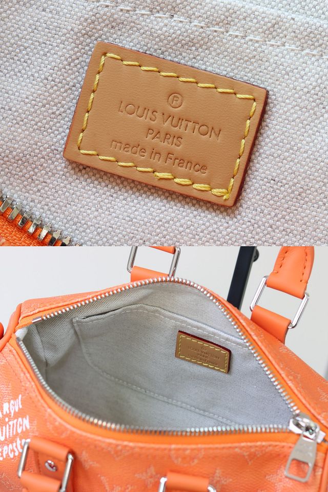 Louis vuitton original monogram canvas keepall 25 M26818 orange