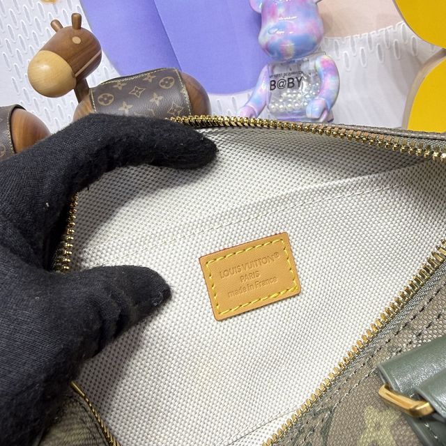 Louis vuitton original monogram canvas keepall 25 M26930 green