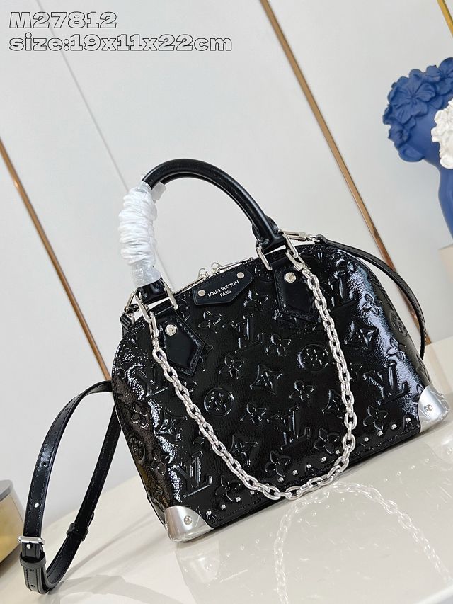 Louis vuitton original calfskin alma trunk BB M27812 black