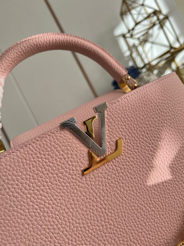 Louis vuitton original calfskin capucines MM handbag M27035 pink