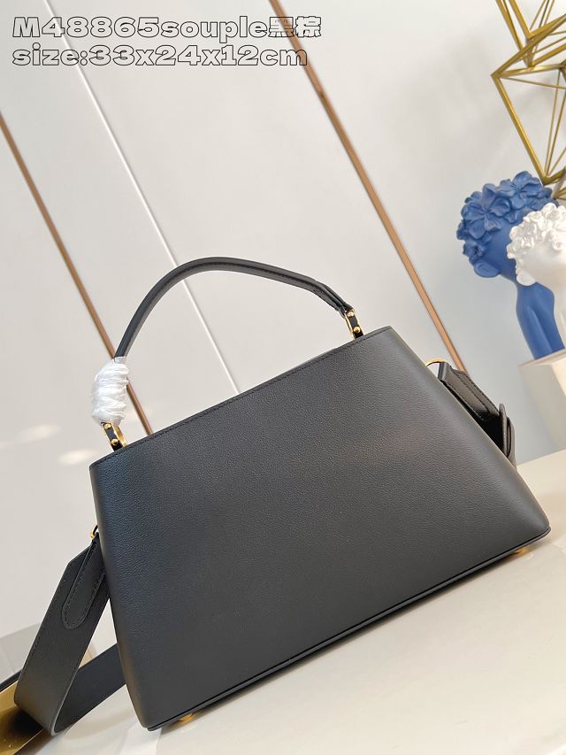 Louis vuitton original calfskin capucines MM souple M14370 black