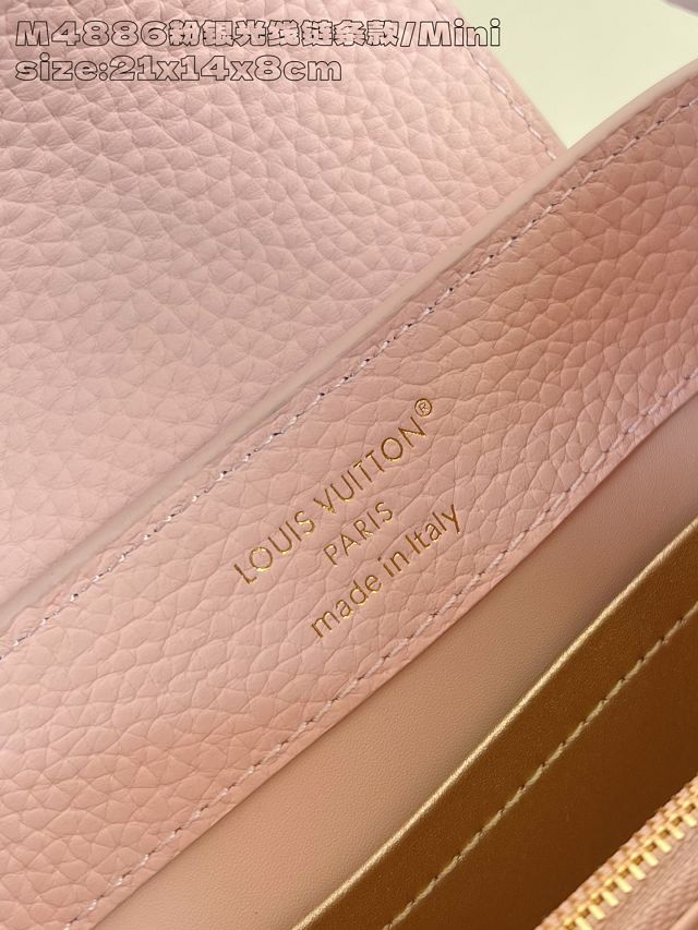 Louis vuitton original calfskin capucines mini handbag M26351 pink