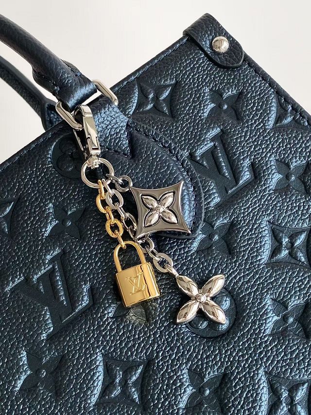 Louis vuitton original calfskin onthego pm handbag M26430 shimmery ink