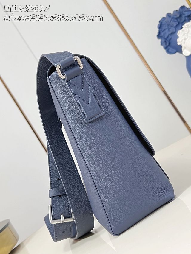 Louis vuitton original calfskin speed messenger bag M15267 blue