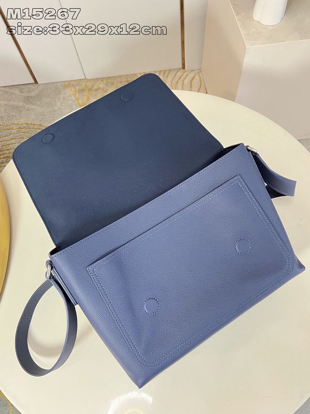 Louis vuitton original calfskin speed messenger bag M15267 blue