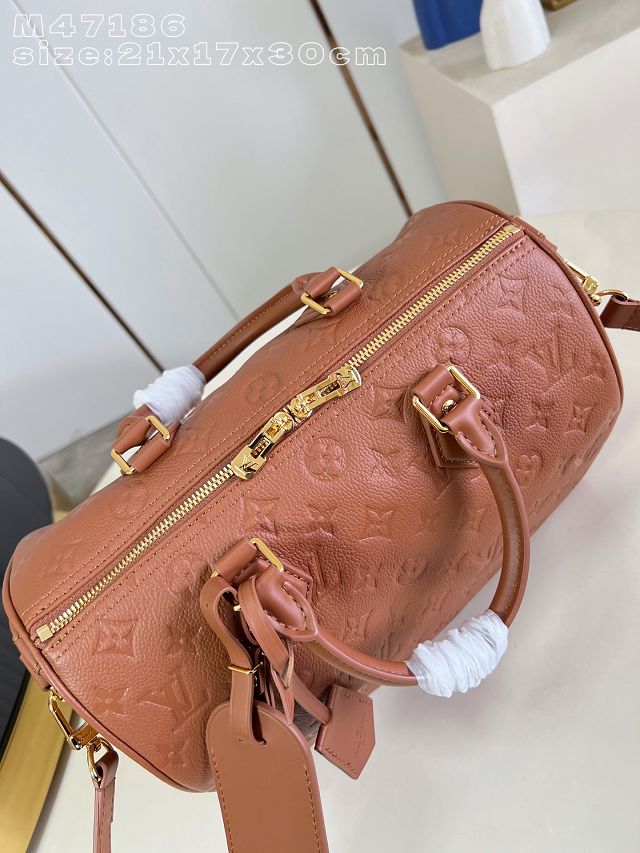 Louis vuitton original calfskin speedy soft 30 handbag M28662 tan