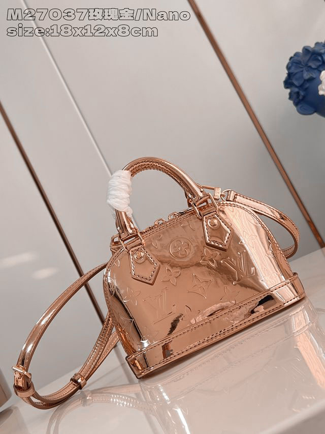 Louis vuitton original monogram miroir canvas nano alma M14339 copper