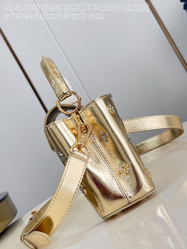 Louis vuitton original calfskin capucines mini handbag M13737 gold