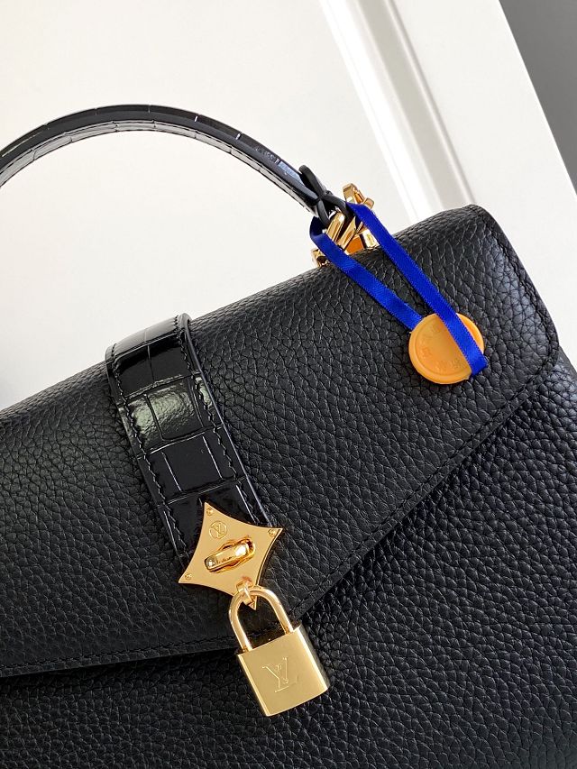 Louis vuitton original calfskin rose des vents pm handbag m86012 black