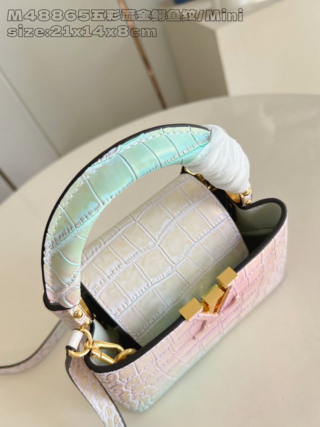 Louis vuitton original crocodile calfskin capucines mini handbag N93161 