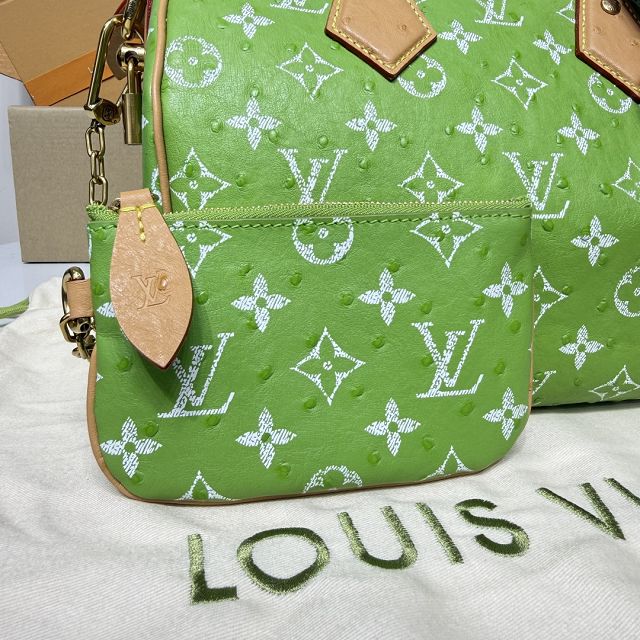 Louis vuitton original ostrich calfskin speedy P9 25 N13912 green