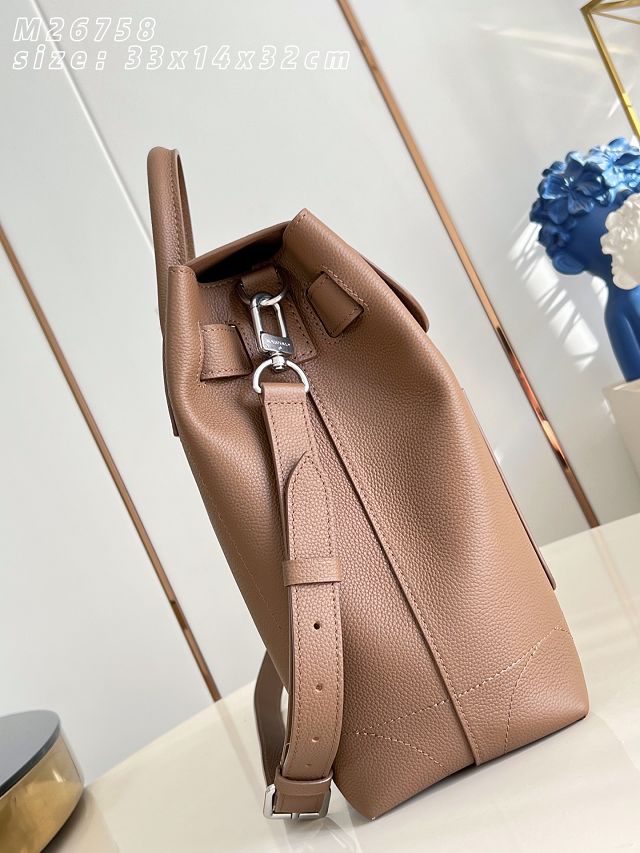 Louis vuitton original calfskin steamer 30 handbag M26758 tan