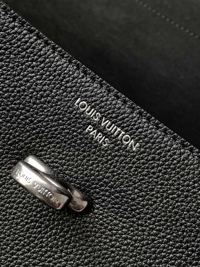 Louis vuitton original calfskin steamer 30 handbag M27061 black