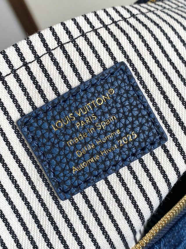 Louis vuitton original denim sac speedy 40 M15277 blue