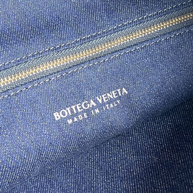 BV original denim&calfskin large hop bag 795949 blue