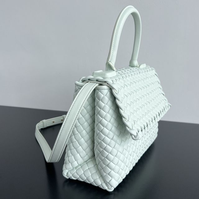 BV original lambskin patti top handle bag 776783 glacier