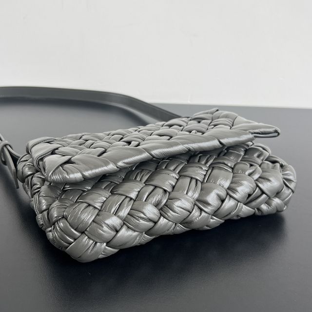 BV original calfskin small shoulder bag 787113 grey