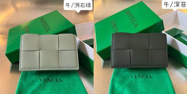 BV original lambskin cassette business card case 679849   