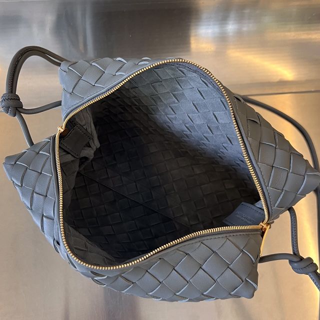 BV original lambskin medium loop camera bag 680256 thunder