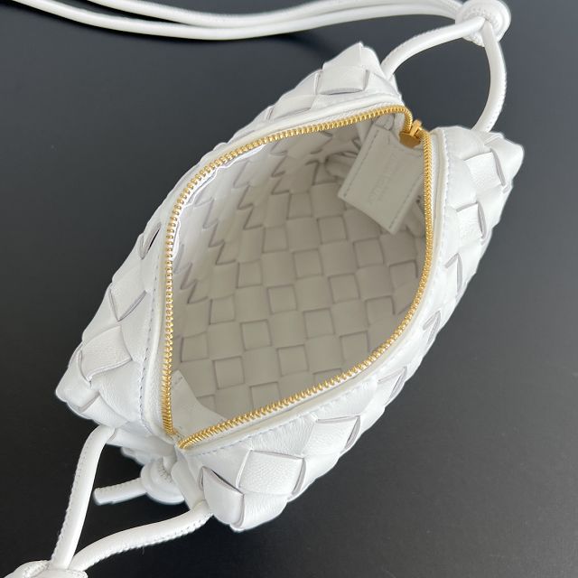 BV original lambskin mini loop camera bag 723547 white