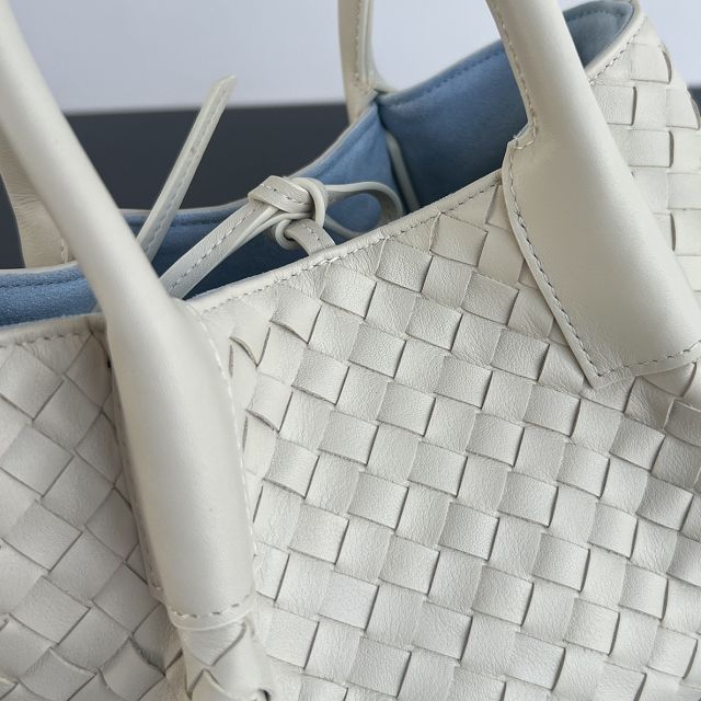 BV original calfskin small pinacoteca tote bag 819004 sea salt