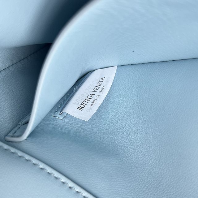 BV original lambskin knot lock bag 817191 light blue