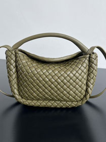 BV original lambskin small cobble top handle bag 805739 algae