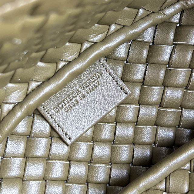 BV original lambskin small cobble top handle bag 805739 algae