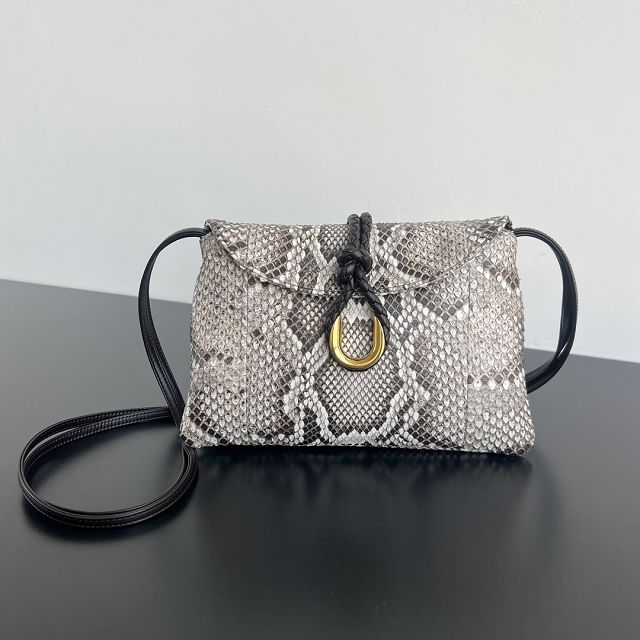 BV original python leather small liberta bag 806030 grey