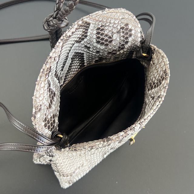 BV original python leather small liberta bag 806030 grey