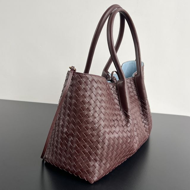 BV original calfskin large pinacoteca tote bag 817166 dark barolo