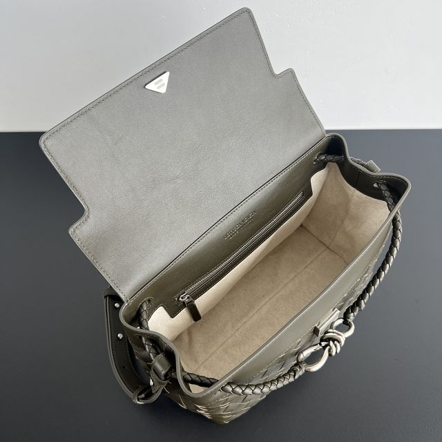 BV original calfskin small andiamo messenger bag 815781 khaki