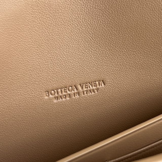 BV original lambskin andiamo long clutch 741511 light brown