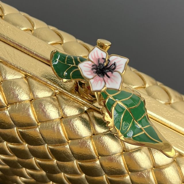 BV original lambskin knot pouch 826183 gold