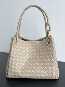 BV original lambskin large parachute shoulder bag 796571 ecru