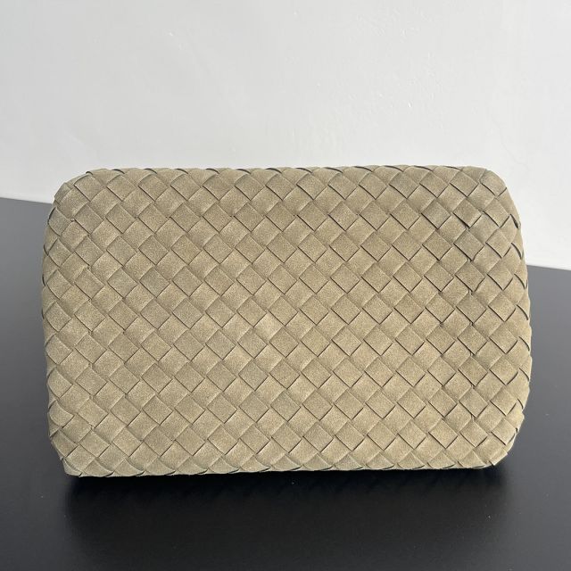 BV original suede large parachute shoulder bag 796571 cypress