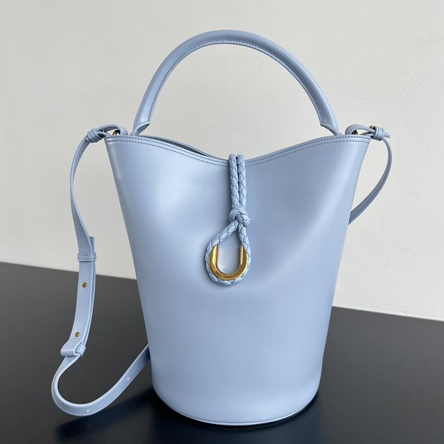 BV original calfskin large liberta bucket bag 806038 light blue