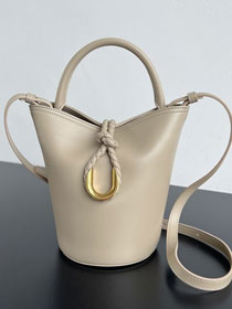 BV original calfskin small liberta bucket bag 815244 ecru