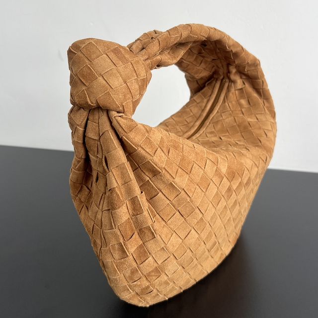 BV original suede calfskin teen jodie bag 690225 amber