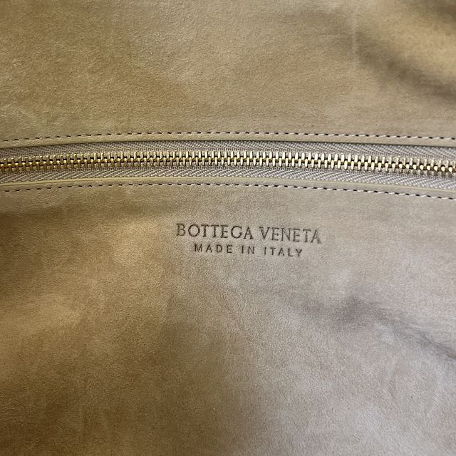 BV original suede large jodie hobo bag 600261 almond