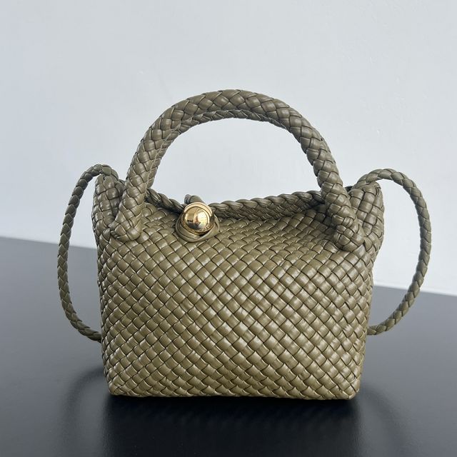 BV original calfskin small tosca shoulder bag 776755 algae