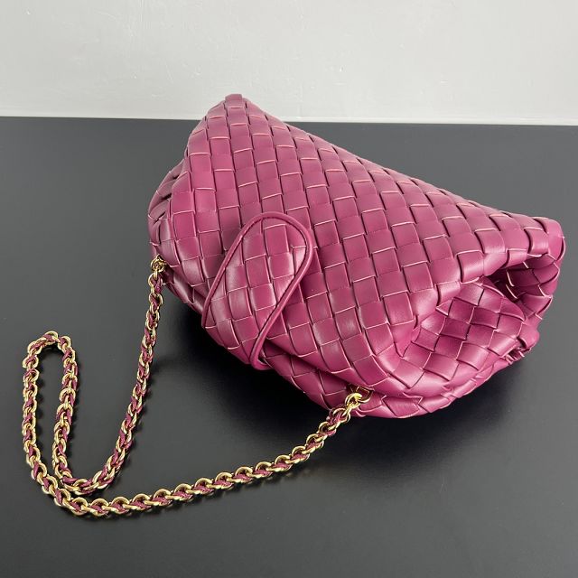 BV original lambskin medium lauren 1980 clutch 785807 cinnabar