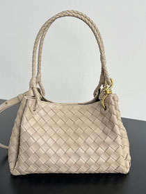 BV original lambskin medium parachute shoulder bag 835921 ecru