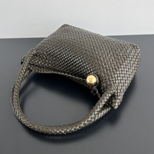 BV original calfskin medium tosca shoulder bag 716974 dark khaki