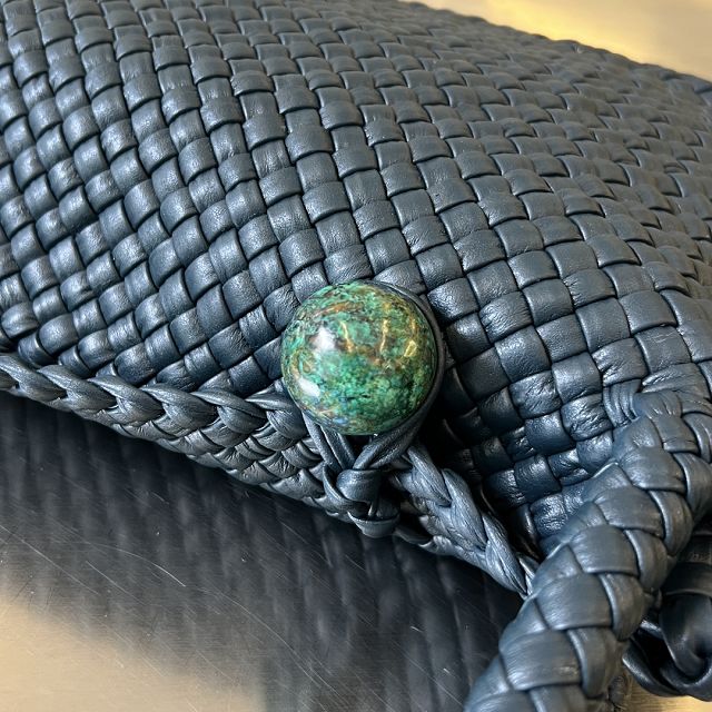 BV original calfskin medium tosca shoulder bag 716974 deep blue